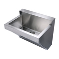 Whitehaus Brushed SS Commercial Sgl Bowl Wall Mount Utility Sink, Brushed SS WHNC3022W